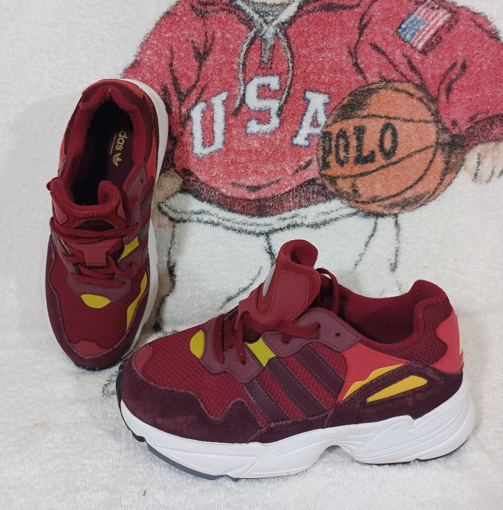 Adidas Originals Kids Youth Yung-96 Collegiate Burgundy Shoes Sz 5.5 NO BOX